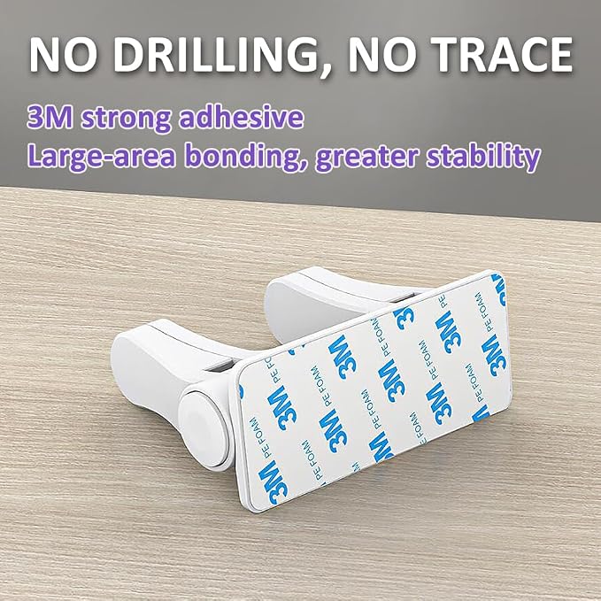 Door Handle Baby Proof, 2 Pack Door Locks for Kids Safety No Drilling, Strong 3M Adhesive Door Lever Lock Child Proof Cabinet Simple Install and No Tools Needed, White
