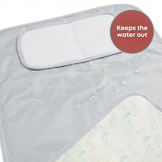 Hamur Home Portable Changing Pad ??Waterproof, Washable & Easy Wipe Clean, Foldable Travel Baby Changing Mat for Diaper Bag, Compact & Lightweight, Must-Have for Newborns (Solid Green)