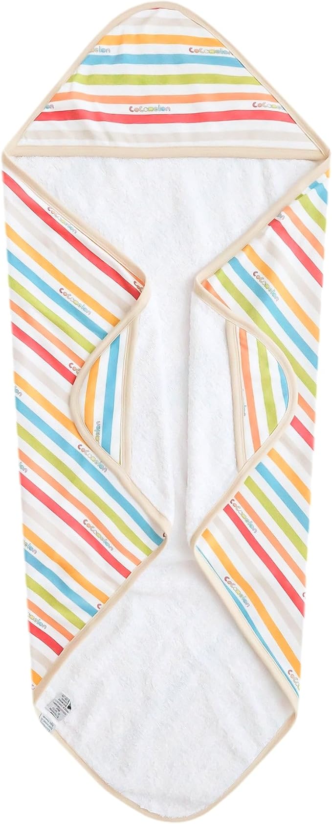Copper Pearl Premium Knit Hooded Bath Towel CoComelon Stripe