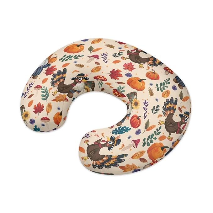 Forchrinse Happy Penguin Nursing Pillow Cover for Girls Nursing Pillow Slipcover Breastfeeding Cushion Cover Baby Shower for Mom