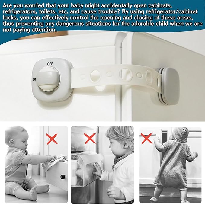ï¼? Packï¼?Refrigerator Latch for Kids,Toddlers and Children,Child & Baby Proofing Freezer Door Lock Safe,3M Adhesive Cabinet Drawer Door Latches,Multi-Purpose for Furniture Kitchen Ovens Toilet Seats