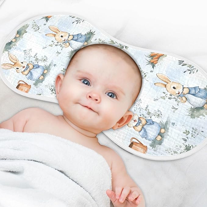 vvfelixl Baby Burp Cloths Peter Bunny Friend Baby Newborn Cotton Burping Cloths Set Babys Washcloths 4 Pack