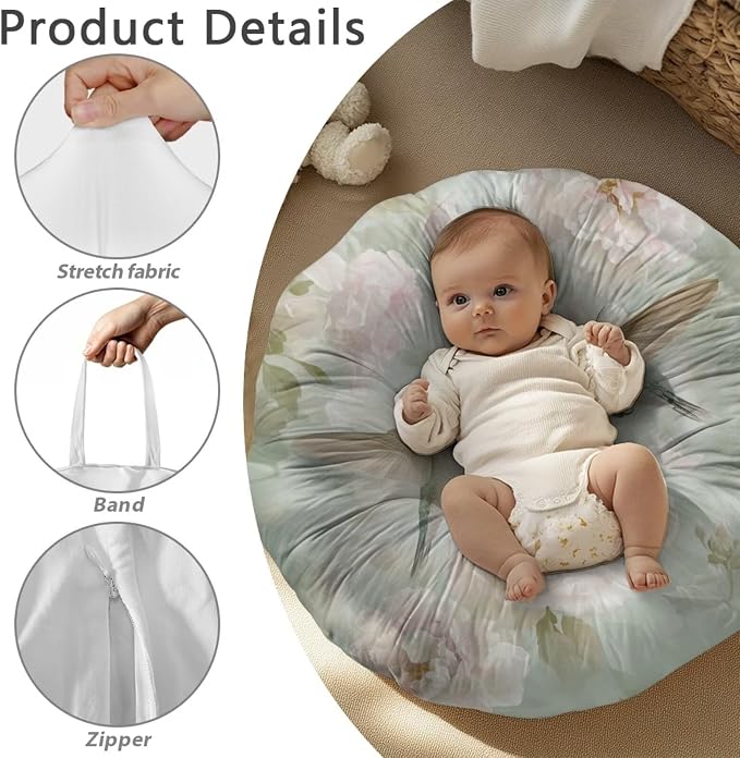 Hummingbird Pillow Covers for Breastfeeding Pillow Soft and Stretchy Breastfeeding Pillow Covers for Breastfeeding Mom,Cozy Nursing Slipcover for Boys and Girls Pillowcase