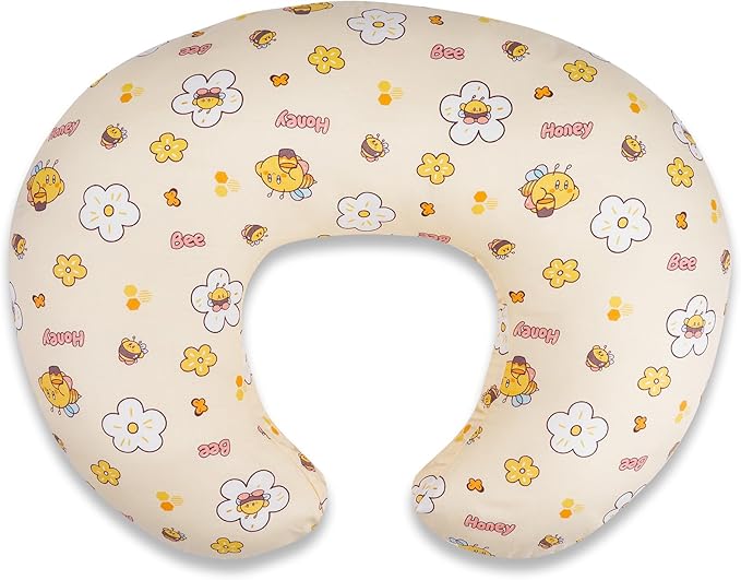 Nursing Pillow & Breastfeeding Pillow ??Ergonomic C-Shape for Breastfeeding & Bottle Feeding, Breathable with Washable Cover, Tummy Time & Sitting Support (0-12Months)