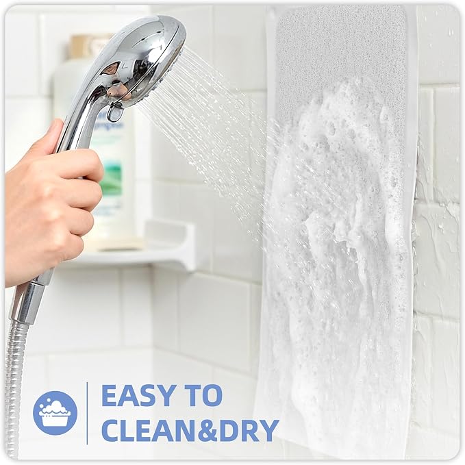 Upgraded Anti Slip Shower Mat for Inside Shower,Non Slip Bathtub Mat with Suction Cups,Shower Floor Mat,Scrubber Mats,Easy to Clean,Quick Dry,Easy Drainage,Loofah Bath Mat for Tub,White,24''x24''