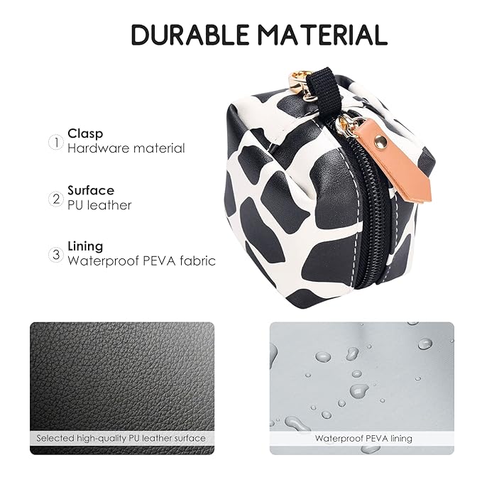 SONARIN Portable Pacifier Holder Case with Clasp for Diaper Bags,PU Baby Dummy Case Soother Pod Pacifier Case Pacifier Bag Storage Box for Holding 2 Pacifiers or Nipple Shields(Black Stone)