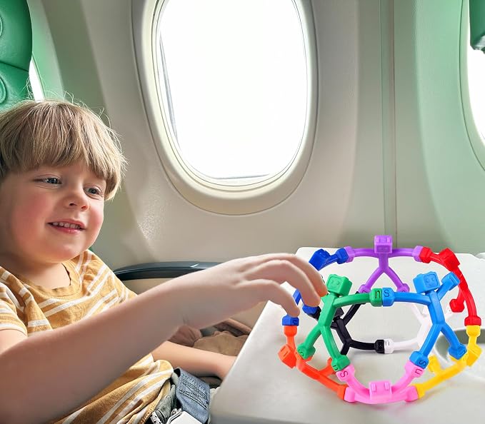6 pcs Magnetic Travel Toys for Kids, Creative, Portable and Educational, Magnetic-People-Magnet-Men: Cute Robot & Funny Magnets, Small Fidget Toys for Classroom Prizes, Easter Egg Stuffers, Office