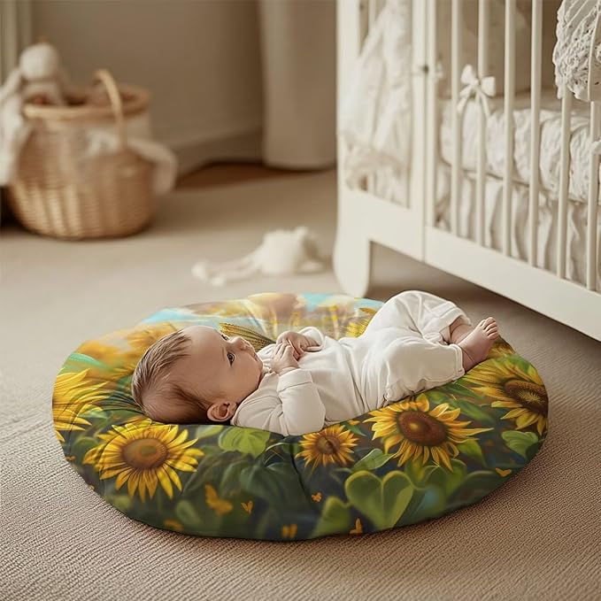 Sunflower Hummingbird Nursing Pillow Cover for Breastfeeding Pillows Breastfeeding Pillow Slipcovers for Baby Boys & Girls Ultra Soft Infant Nursing Pillowcase for Newborn