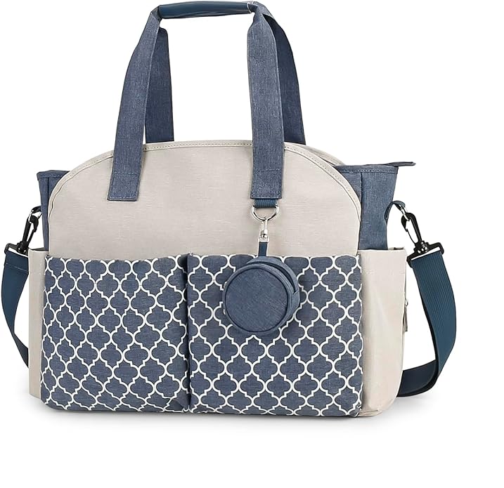Lmbabter Diaper Bag Tote with Changing Station Upgrade Multi-Function Baby Bag with Adjustable Shoulder Strap