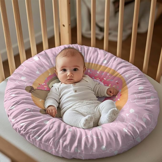Donut Sloth Pillow Cover Breastfeeding Pillow Slipcover for Baby Boys & Girls Nursing Pillow Case for Newborn Soft Fabric Fits Snug On Infant Washable & Breathable