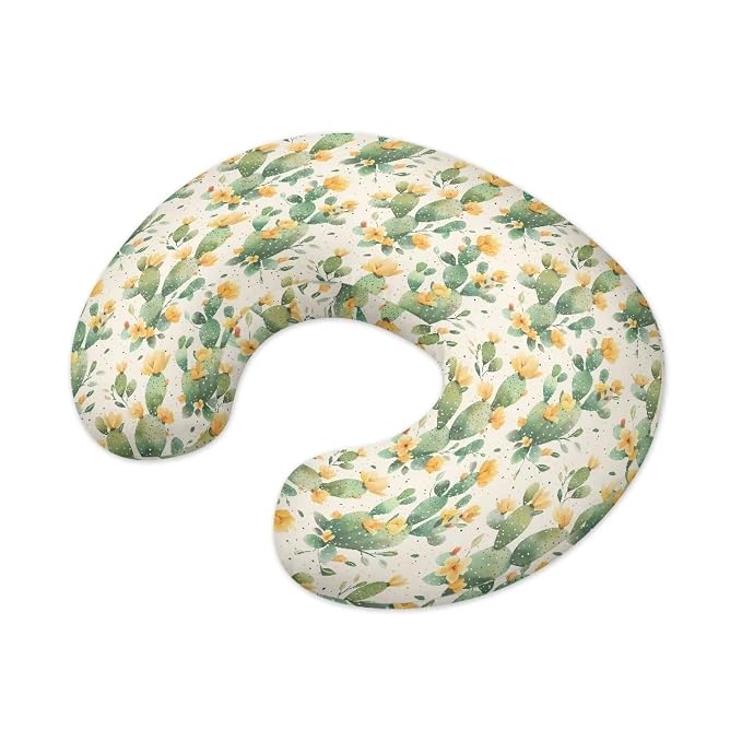 Cactus Nursing Pillow Cover for Infant Snug, Breastfeeding Pillow Slipcover for Baby Girls/Boys, Soft Snug Fits On Newborn Feeding Pillow Case