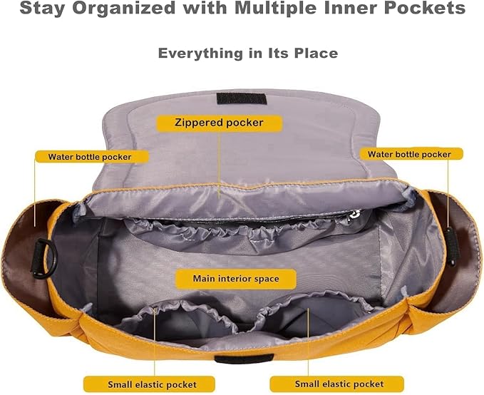 SUNVENO Kitty Stroller Organizer Bag ??Universal Baby Stroller Caddy with 2 Cup Holders, Adjustable Straps, Waterproof Oxford, Lightweight Travel Accessory for Strollers, Prams & Pushchairs,Yellow