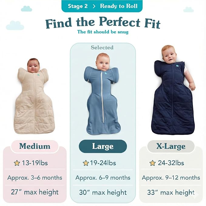 Love to Dream Swaddle Up Transition Swaddle, Patented Zip-Off Wings, Gently Help Baby Transition from Being Swaddled to Arms Free When Showing Signs of Rolling, 1.0 TOG, 19-24 lbs, White