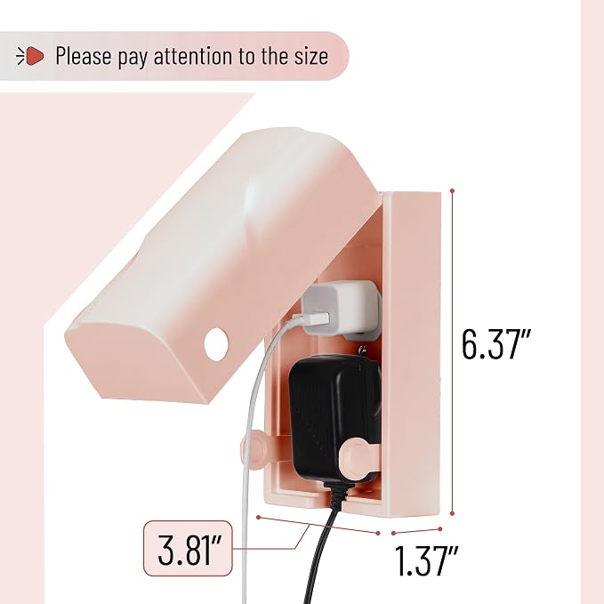 Bates - Baby Safety Outlet Cover Box, Pink, Outlet Covers Baby Proofing, Plug Covers Baby Proofing, Baby Outlet Cover, Socket Covers Baby Proofing, Baby Outlet Covers Baby Proof, Outlet Box Cover