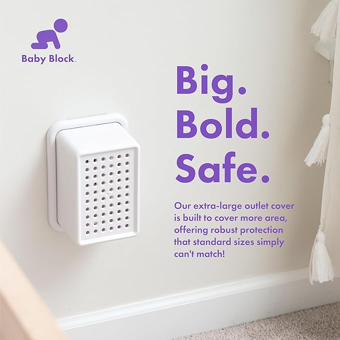 Extra Large Outlet Cover Box ??Doorbell Transformer Cover & Large Outlet Cover for Bulky Plugs, Outlet Covers Baby Proofing, Childproof Electrical Outlet Box for Power Bricks & Adapters