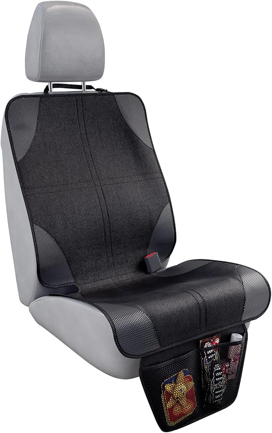 lebogner Car Seat Protector for Baby and Child ??Non-Slip, Thick Padded Cover with 2 Mesh Pockets ??1 Pack