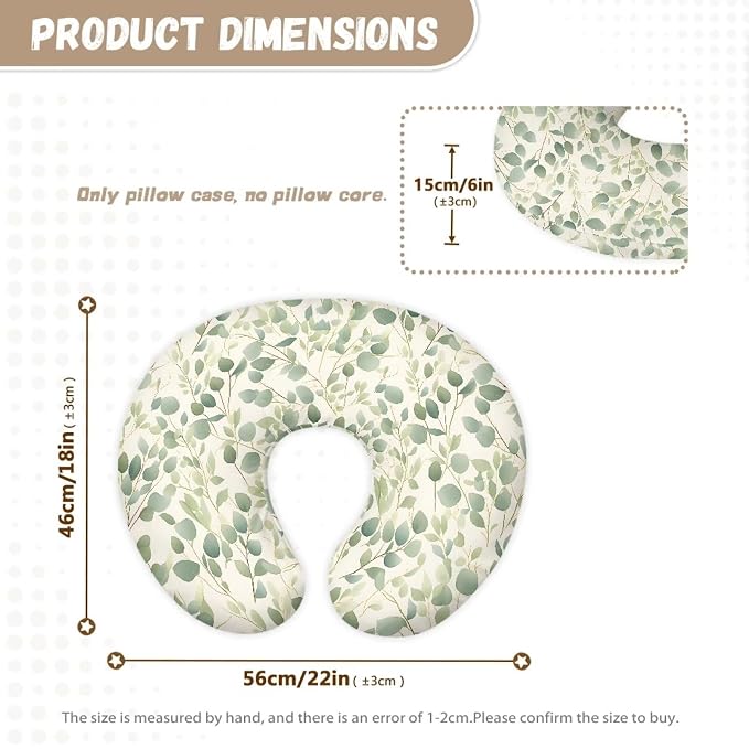 Branch Nursing Pillow Cover Newborn U-Shaped Breastfeeding Pillowcase Cushion Cover Stain Resistant and Scratch Resistant