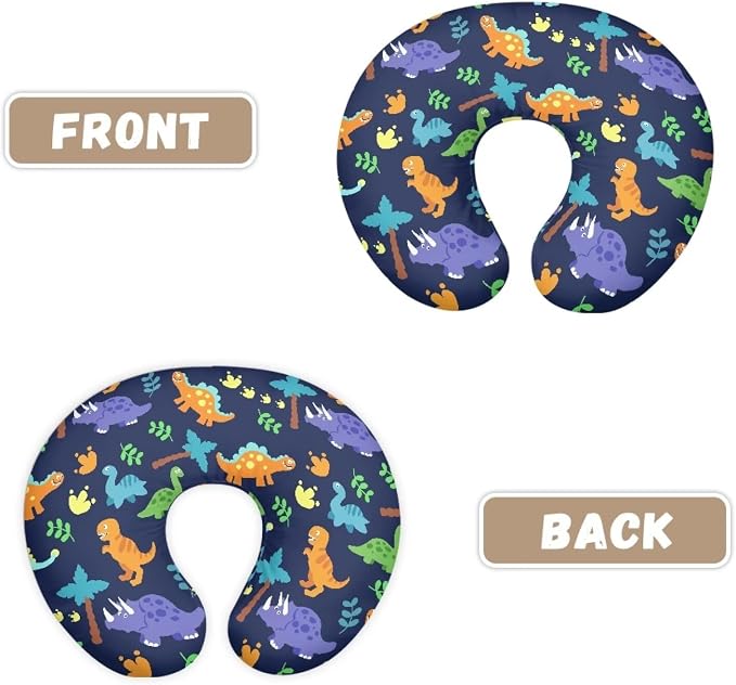 Dinosaur Nursing Pillow and Positioner Detachable Original Breastfeeding Newborn Nursing Pillow Case Soft Head Support Protector Cushion Essentials with Hidden Zipper