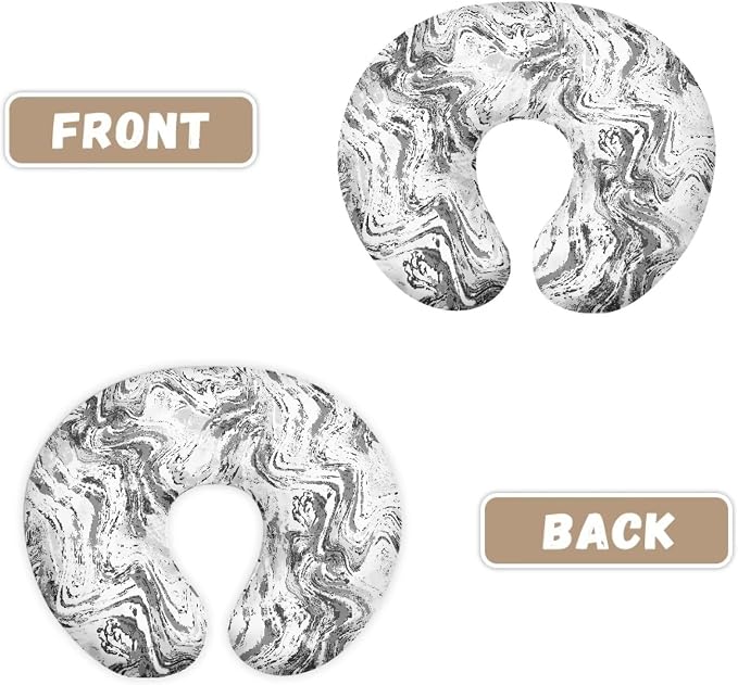 Marble Bottlefeeding Pillow Detachable Newborn Original Breastfeeding Slipcover Case and Positioner Breathable Head Support Protector Cushion Essential with Hidden Zipper Easy Care