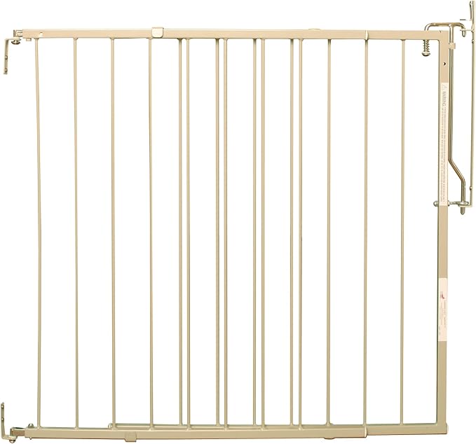Cardinal Gates MG25 Duragate Baby Gate - Adjustable Dog Gate - Steel Safety Gate for Kids & Pets - 26.5 to 41.5 Inches Wide - Taupe (+ BX12 (12.5" Width Extension))