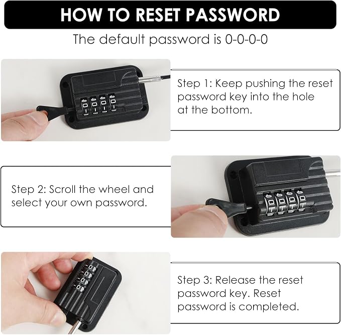 4 Pack Refrigerator Lock, Heavy Duty Fridge Lock with 4-Digit Code, Drill-Free Safety Freezer Combination Lock for Refrigerators, Drawers, Cabinets, Windows, No Key Needed, Easy Install (Black)