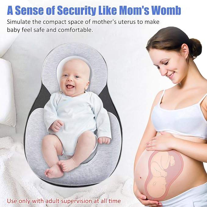 Baby Lounger Pillow - Infant Support Cushion for Newborn, Feeding Reflux Pillow for Baby Bottle Feeding, Tummy Time