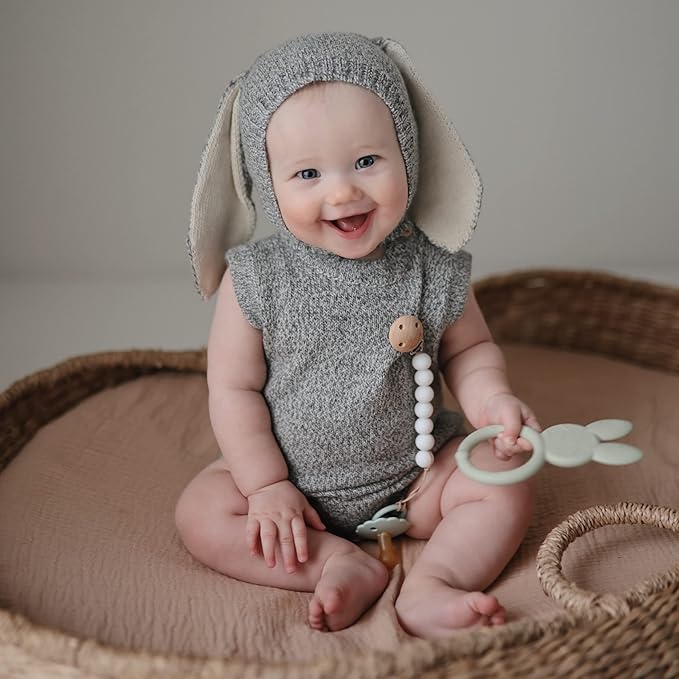 mushie Silicone Baby Teether Toy | Bunny