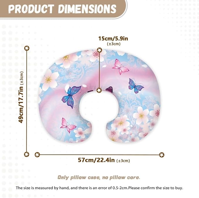 Cherry Blossom Marble Nursing Pillow and Positioner Detachable Newborn Original Breastfeeding Slipcover Case Removable Head Support Protector Cushion Easy to Use