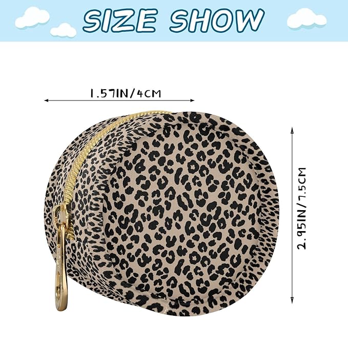 Leopard Brown Black Pattern Pacifier Holder Pacifier Case Portable Baby Paci Container Box with Clip Handle Baby Stroller Diaper Bag Essentials