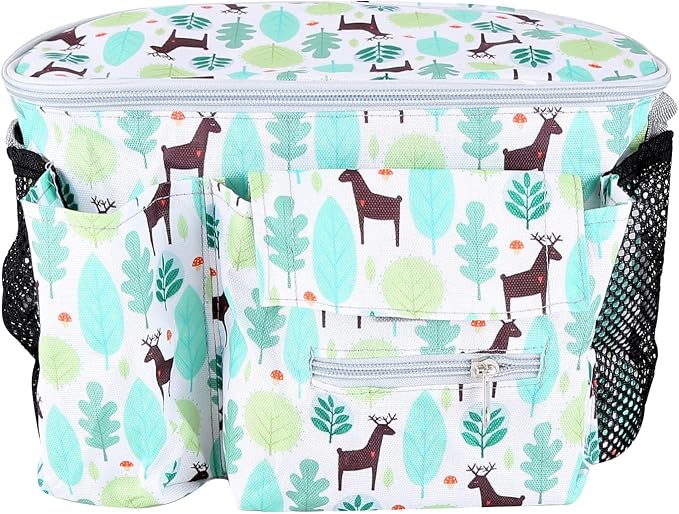 EUBUY Universal Stroller Organizer - Large Storage Bag with Cup Holders, Fits Most Baby and Pet Strollers