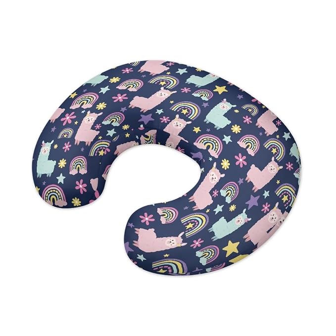 Rainbow Alpaca Nursing Pillow Cover, Ultra Soft Comfortable Breastfeeding Pillow Slipcover Fits for Nursing Pillow for Baby Boys and Girls