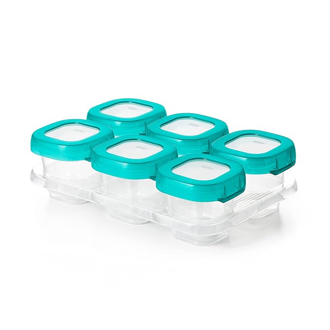 OXO Tot Baby Blocks Freezer Storage Containers 2 Oz - Teal