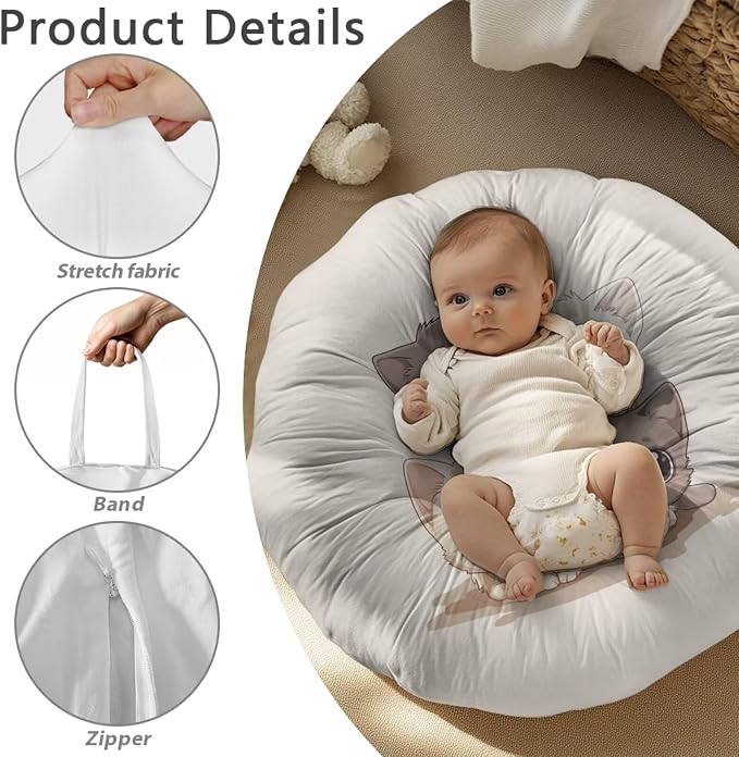 Kitten Nursing Pillow Cover Case Plush Breathable Breastfeeding Pillow Slipcover Fits Nursing Pillow Super Soft Snug Positioners for Baby Boy Baby Girl Nursing Covers
