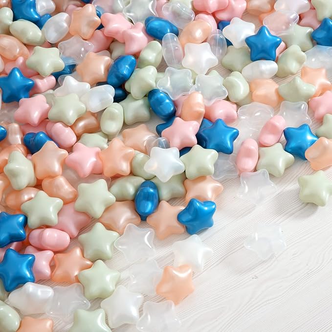 STARBOLO Ball Pit Balls for Toddlers Pack of 100 200 500 - BPA&Phthalate Free Non-Toxic Crush Proof Soft Plastic Balls for 1-5Years Old Toddlers Girl Kids Birthday Pool Playpen Tent Party