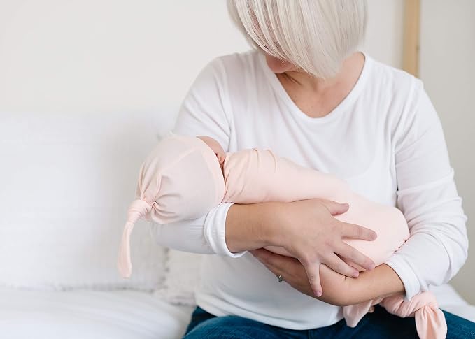 Copper Pearl Swaddle Blankets for Newborns | Soft Stretchy Receiving Blankets for Boys and Girls | Large 46 x 46 Inch Baby Blankets | Lightweight and Breathable Swaddles | Blush
