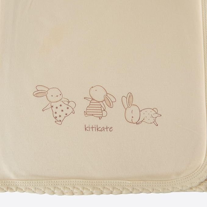Kitikate Organic Cotton Baby Blanket, Two-Ply Double Layer, Soft & Breathable, 31.5 x 35.4 Inches (Natural)