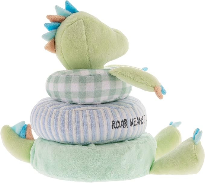 Stephen Joseph, Stacking and Nesting Plush, Stuffed Animal Baby Stacking Rings Learning Toy, Baby Sensory Developmental Toy Rattles, 4- Piece Set