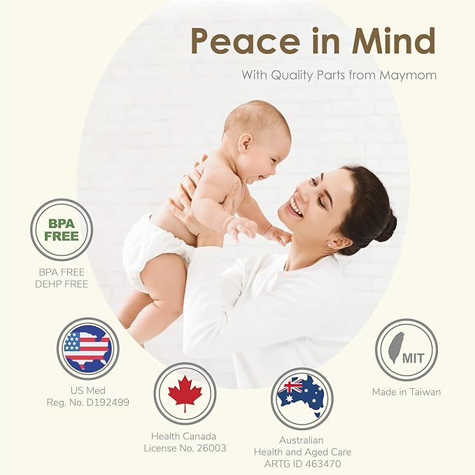 Maymom Wide Neck Breastmilk Collection n Storage Bottle 5.4 oz; Re-markable SureSeal Disc. Fits Spectra S2 Spectra S1 9 Plus.
