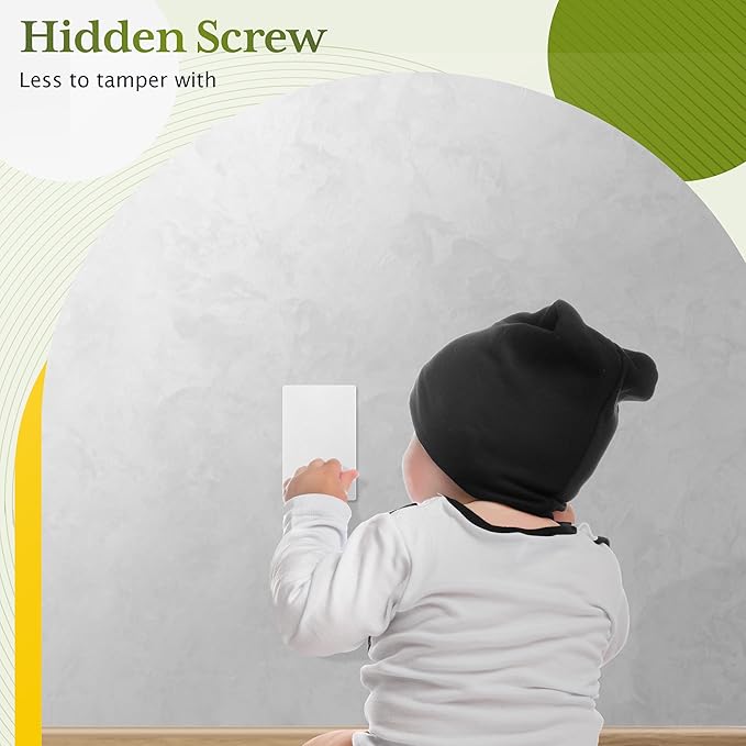 TG Screwless Blank Wall Plate, Child Safe Blank Device Outlet Cover, Standard Size, 1-Gang 4.68" x 2.93", Polycarbonate Thermoplastic, UL Listed, SP-B1-W, Glossy, White, 20 Pack