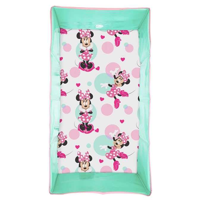 Disney Baby Minnie Mouse Tuckaway Toddler Folding Tub, Converts Shower to Bathtub, Folds to Store, Easy to Clean, Portable Baby Bathtub for Travel, 12M-5Y