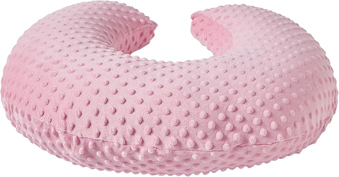 Pillowcase for Nursing Pillow and Positioner for Breastfeeding and Bottle Feeding, Propping Baby, Tummy Time, Baby Sitting Support, Awake-Time Support, Pillow Cover Only (Candy Pink)