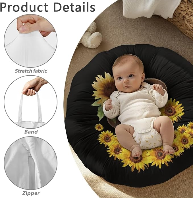 Cute Sloth Nursing Pillow Cover Breastfeeding Nursing Pillow Slipcovers Super Soft for Breastfeeding Moms Support for Breastfeeding Bottle Feeding and Bonding