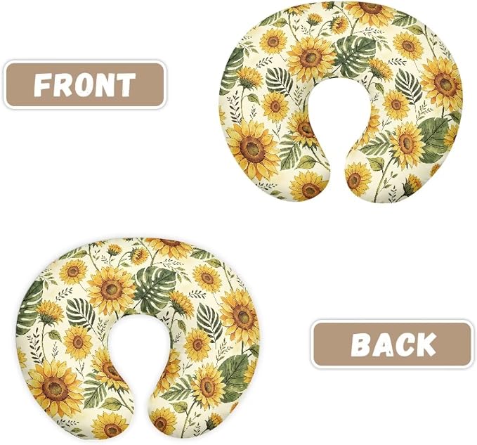 Sunflower Nursing Pillow Cover for Baby Boys Girls, Breastfeeding Pillow Slipcover Cushion Cover, Soft Fabric Fits Snug On Infant, Fits for Nursing Pillow Newborn