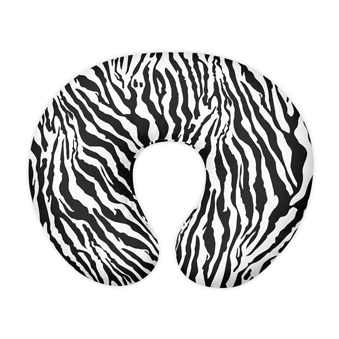 Zebra Stripe Stretchy Nursing Covers for Feeding Pillows Lightweight Comfortable Breast and Bottle Feeding Pillow Covers with Hidden Zipper for Boys & Girls
