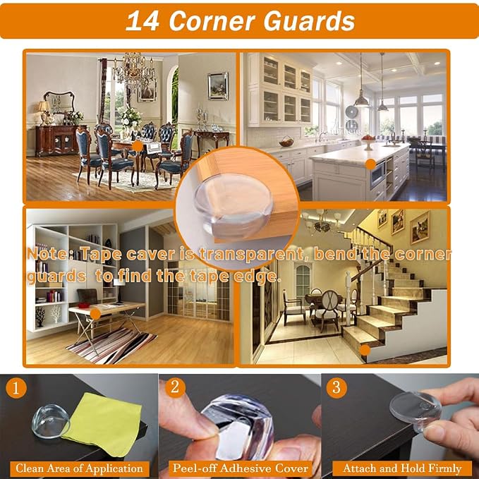 Baby Proofing Kit (58 Pack) + Hidden Magnetic Cabinet Locks (12 Pack)