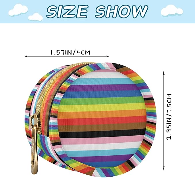 Stripes Rainbow Pacifier Holder Case Newborn Pacifier Storage Pouch for Boys Girls Easy Attach to Diaper Bag Portable Baby Essentials Container