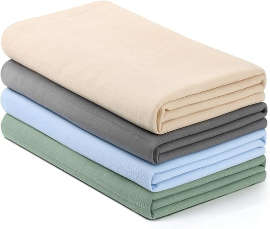 CottCare Muslin Swaddle Blankets for Babies, 4-Pack Ultra Soft Breathable Receiving Blankets, Large 45''x45'' Baby Wraps for Boys Girls, Newborn Essentials Shower Gifts