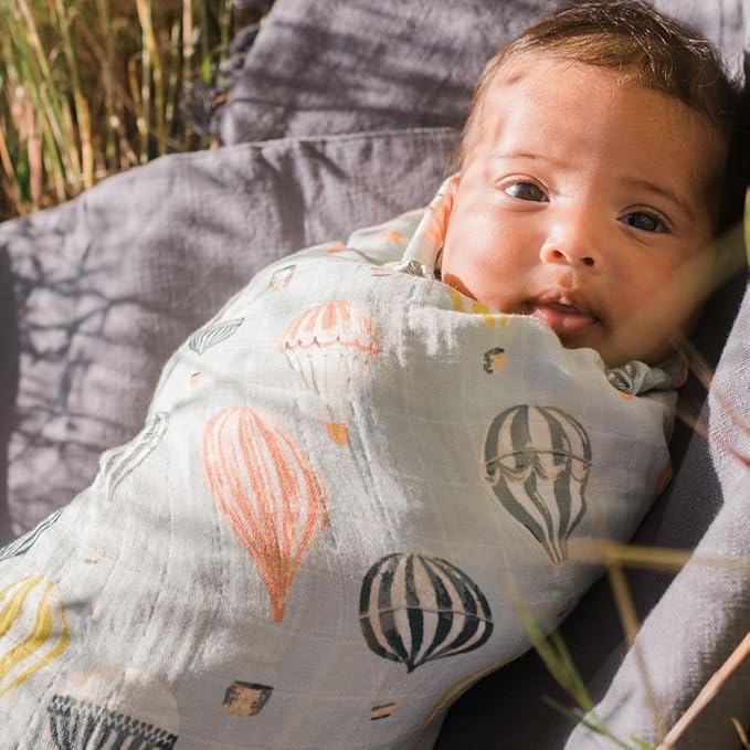 Milkbarn Baby Swaddle Blanket - Soft, Breathable & Gentle Material - Nursery Swaddling Blankets for Boys and Girls, Honey Bear