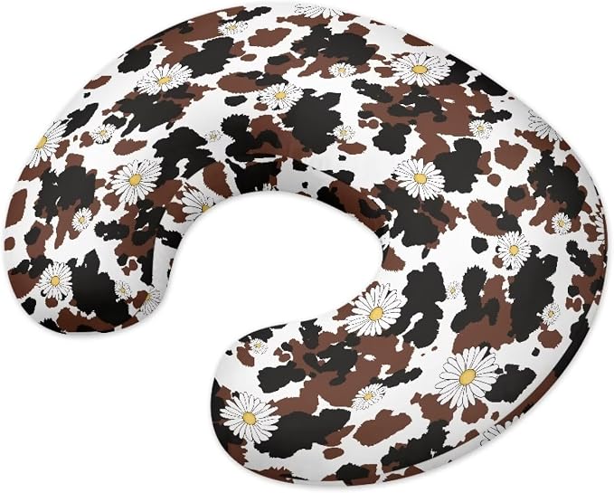 Cow Bottlefeeding Pillow Detachable Newborn Original Breastfeeding Slipcover Case Breathable Head Support Protector Cushion Essential with Hidden Zipper Propping Baby