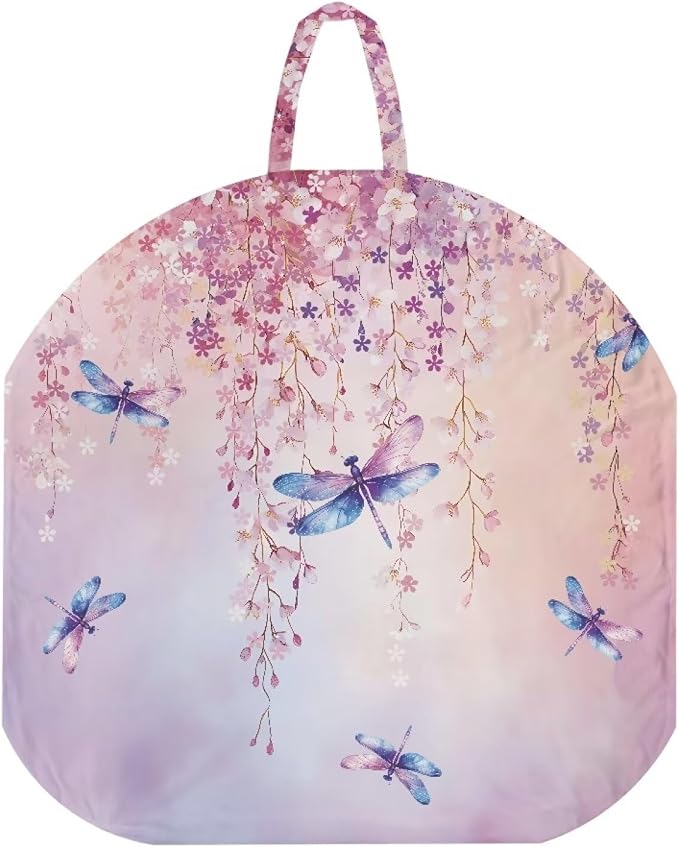 Dragonfly Flower Pillow Cover Breastfeeding Pillow Slipcover for Baby Boys & Girls Nursing Pillow Case for Newborn Soft Fabric Fits Snug On Infant Washable & Breathable